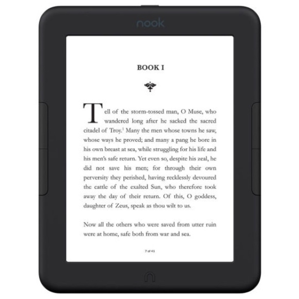 Nook E-Reader, with case